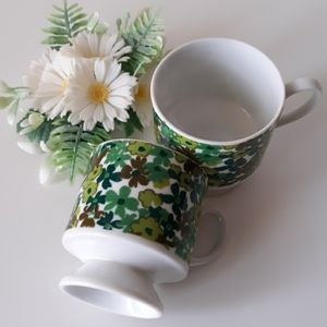 VTG Holt Howard Mid century Modern Floral Mugs